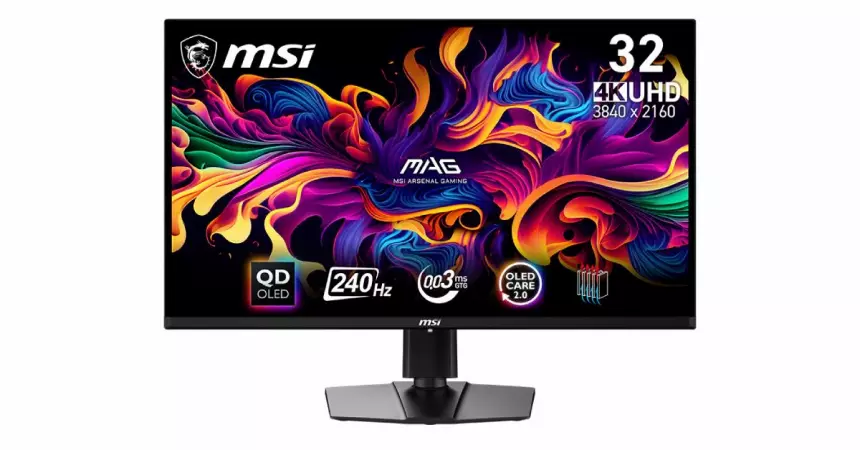 MSI представила относительно доступный игровой 4K QD-OLED монитор: MAG 321UPX