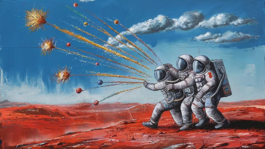 Земляне могут случайно устроить на Марсе метеоритный дождь