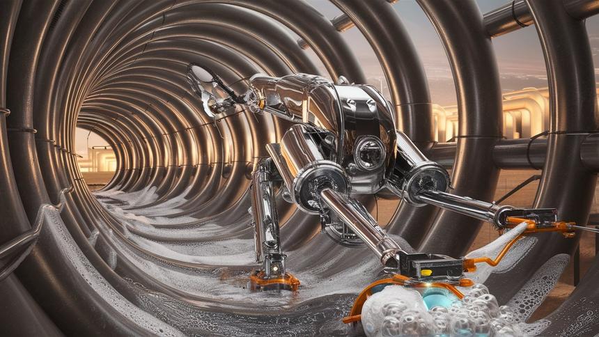 Ученые создали робота на батарейках для чистки труб изнутри