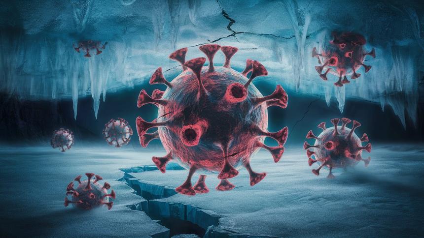 Гигантские вирусы найдены в ледяном щите Гренландии