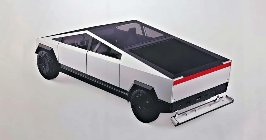 На выставке электроники представили компьютер — точную копию Tesla Cybertruck