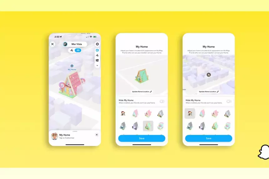 Соцсеть Snapchat начала брать деньги за размещение виртуального дома на карте