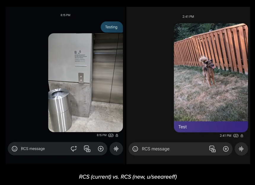 Google продолжил менять внешний вид RCS-чатов