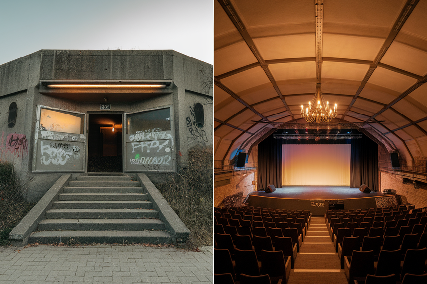 Нацистский бункер времен Второй мировой войны превратили в культурный центр