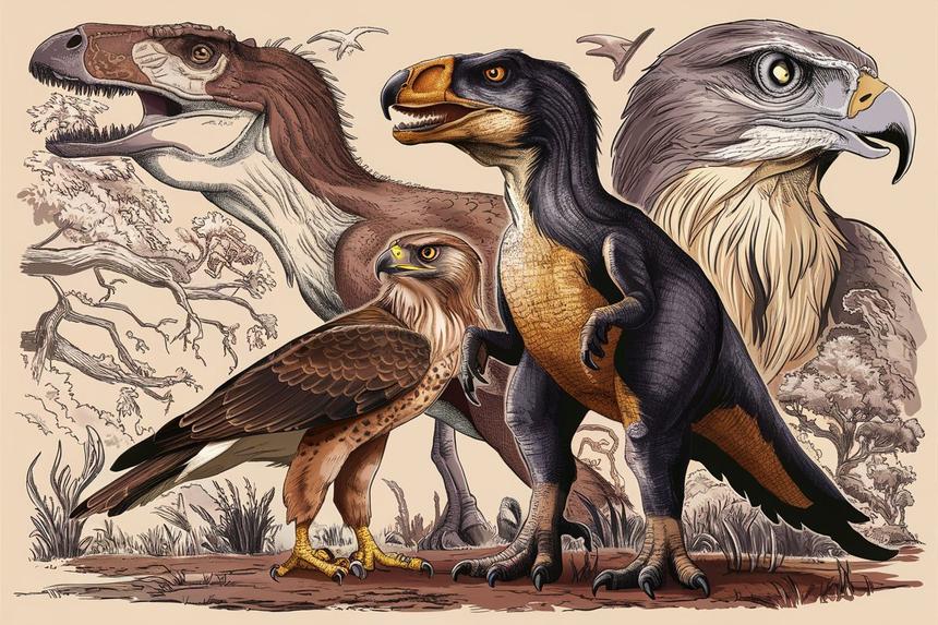 Раскрыто ещё одно сходство древних птиц и современных хищников