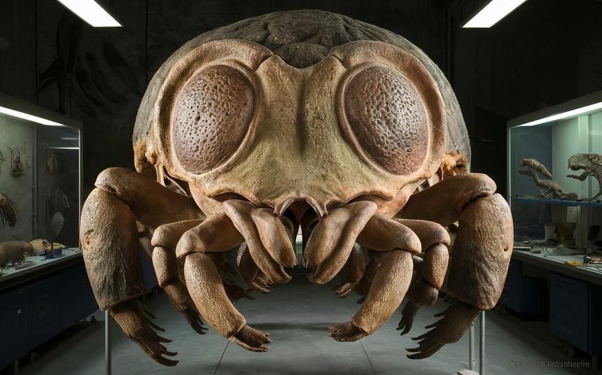 Реконструировано «лицо» 3-метровой и 45-килограммовой доисторической мокрицы