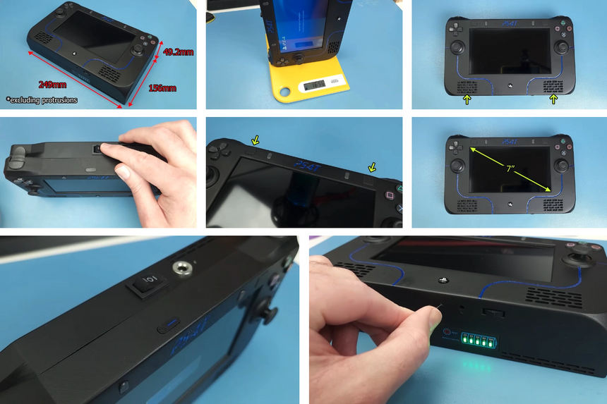 Энтузиаст превратил PS4 Slim в «карманную» консоль весом более 1.5 кг и автономностью полтора часа