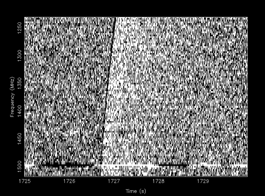 Первый обнаруженный быстрый радиовсплеск — «всплеск Лоримера» — в феврале 2007 года