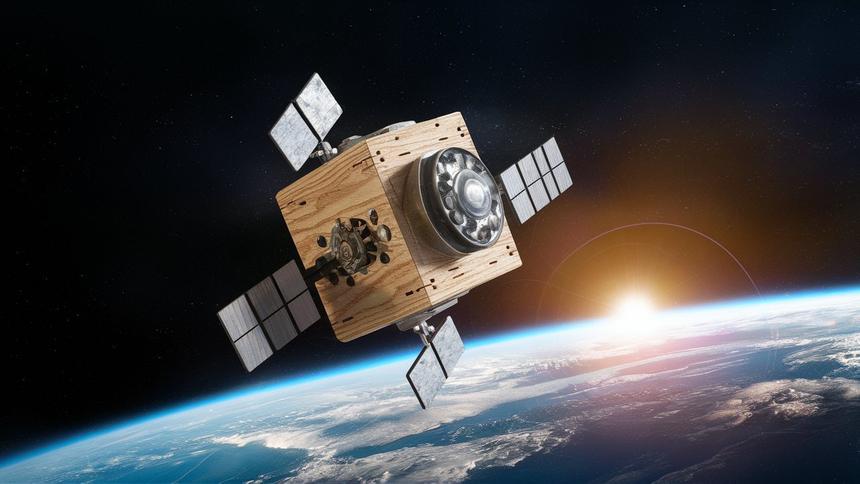 Японские ученые запустили первый в мире деревянный спутник