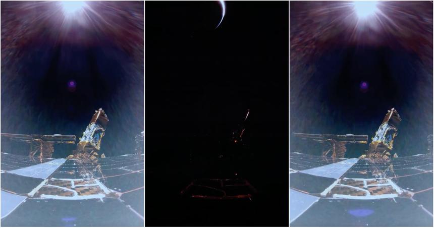 Лунный аппарат Firefly заснял земное затмение