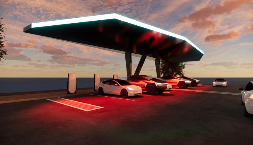 Tesla построит зарядную станцию в стиле НЛО