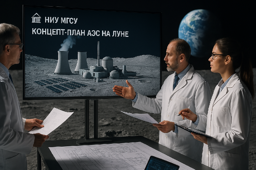 СММ-щики МГСУ тоже молодцы: на картинке есть не только градирни, но и брызгальные бассейны систем аварийного расхолаживания... вода на Луне, конечно, есть, но не настолько же