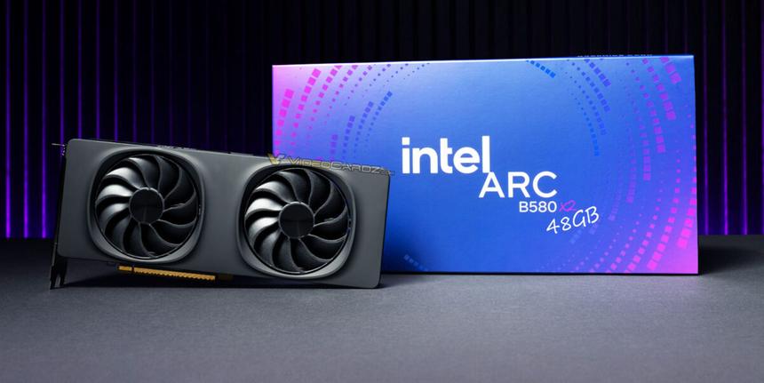 Intel выпустит двухчиповую видеокарту ARC B580 с 48 ГБ памяти