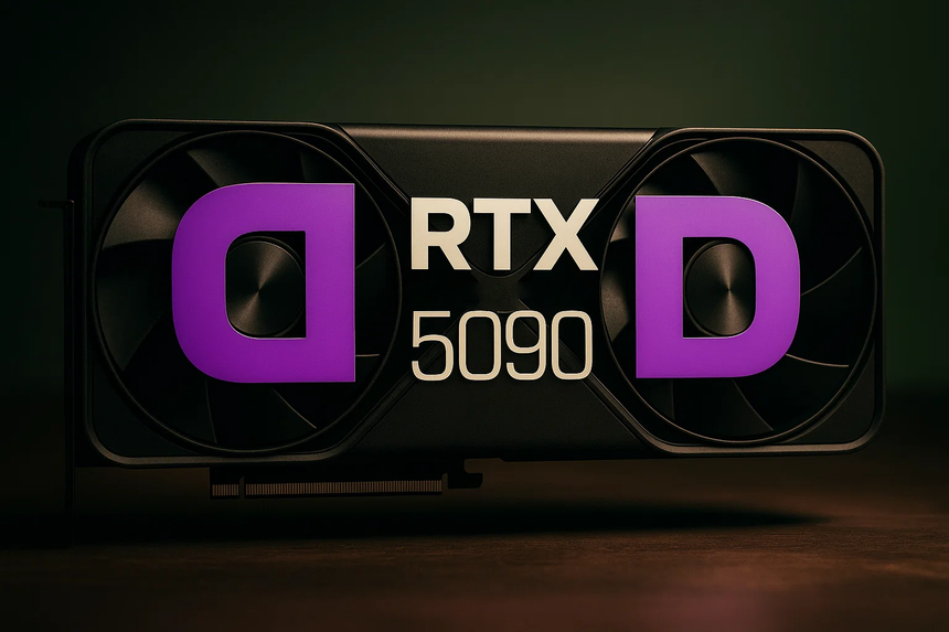Новая RTX 5090 DD для Китая получит 24 ГБ GDDR7 и выйдет в августе