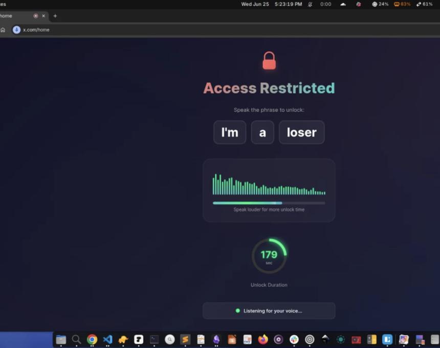Расширение для Chrome блокирует соцсети, пока не признаешь себя неудачником