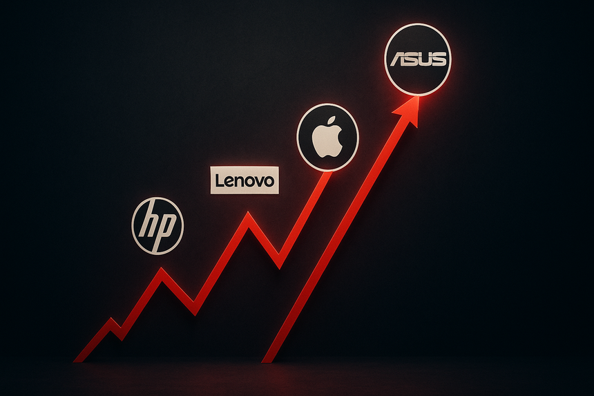 Во II квартале Asus и Apple показали самый быстрый рост на рынке ПК
