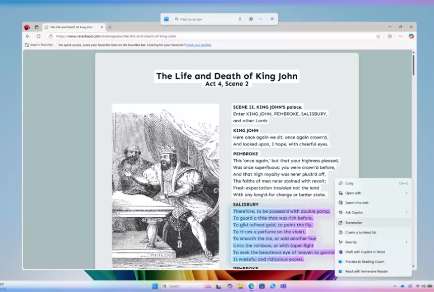 Обновление Windows 11 добавило множество функций с искусственным интеллектом