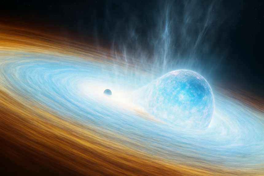 Ученые с помощью ИИ зафиксировали редчайшую сверхновую рядом с черной дырой