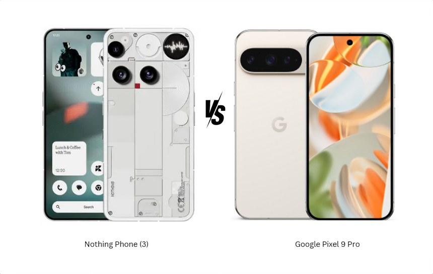 Gizmochina сравнила Nothing Phone (3) с Google Pixel 9 Pro — дизайн против камер