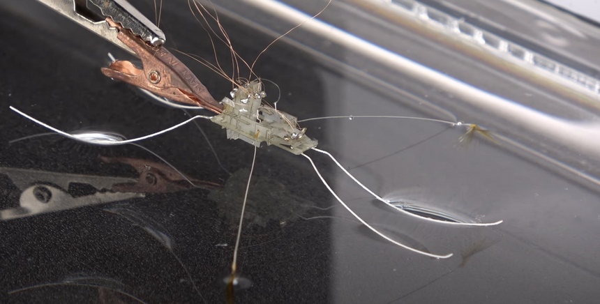 Учёные создали робота-водомерку, что ходит по воде