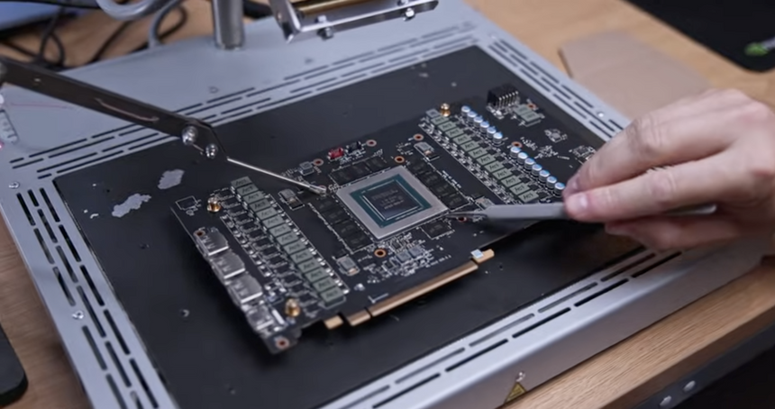 Российский мастер показал, как увеличить память RTX 4090 до 48 ГБ памяти всего за 39 тыс рублей