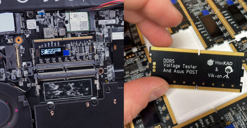 Российский Ютубер создал DDR5-память со встроенным дисплеем прямо на планке