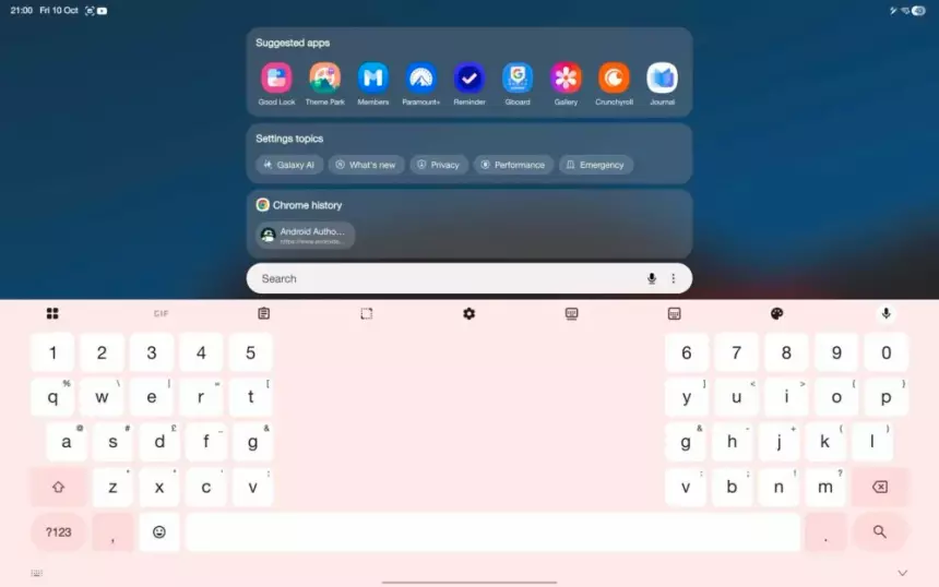 Galaxy Tab S11 научили показывать открытые вкладки Chrome прямо в поиске планшета