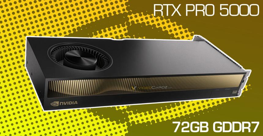 NVIDIA выпустила профессиональную видеокарту RTX Pro 5000 с 72 ГБ GDDR7