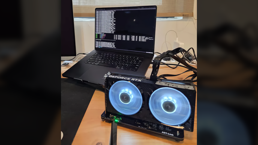 К новейшим MacBook на чипе Apple Silicon подключили RTX 5090 — официально такой возможности нет