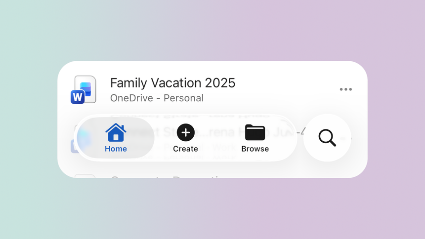 Word, Excel и PowerPoint на iPhone и iPad получили редизайн в стиле Liquid Glass