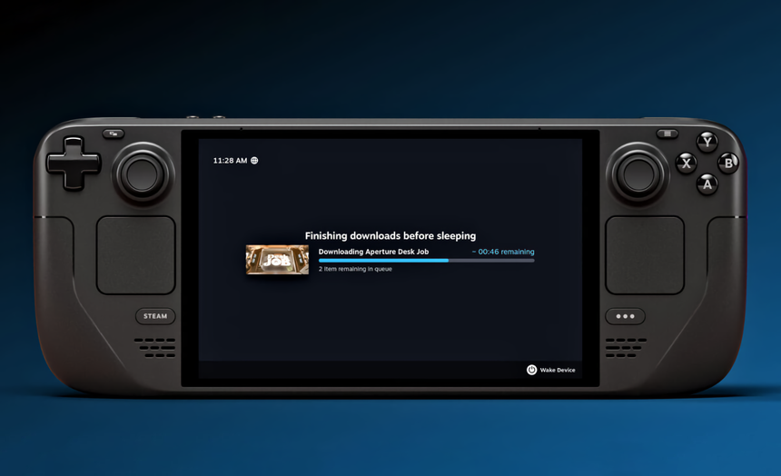 Steam Deck наконец-то научился скачивать игры с выключенным экраном