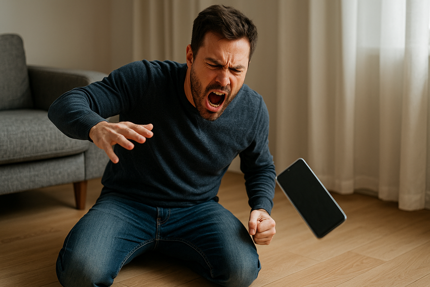 Каждый третий россиянин разбивал смартфон в приступе плохого настроения