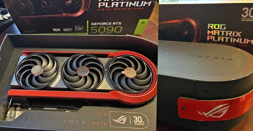 Видеокарта Asus ROG Matrix RTX 5090 весом 3,2 кг и ценой $4000 попала первым владельцам раньше релиза