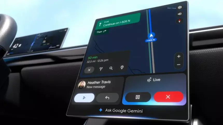 В Google Android Auto появился ИИ Gemini