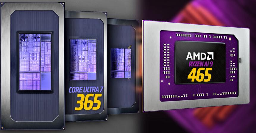 AMD Ryzen AI 9 465 оказался мощнее Intel Core Ultra 7 365 в Geekbench на 24%