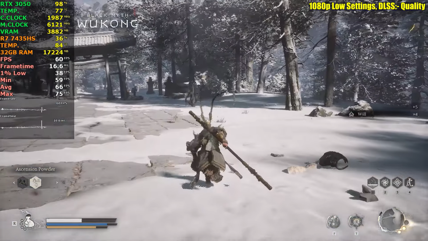 Как тянет игры ноутбук на RTX 3050 в конце 2025 г.