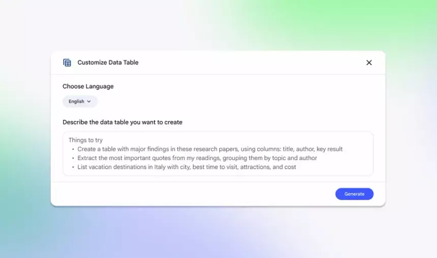 В Google NotebookLM появился «ИИ-аналог» Excel