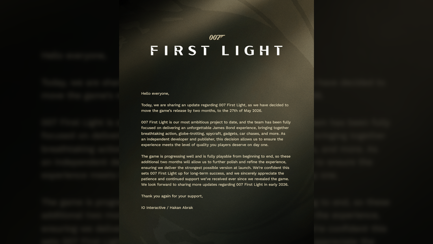 Игру про Джеймса Бонда от создателей Hitman перенесли на май 2026