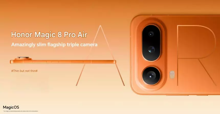 Honor показала свой самый тонкий флагман Magic8 Pro Air