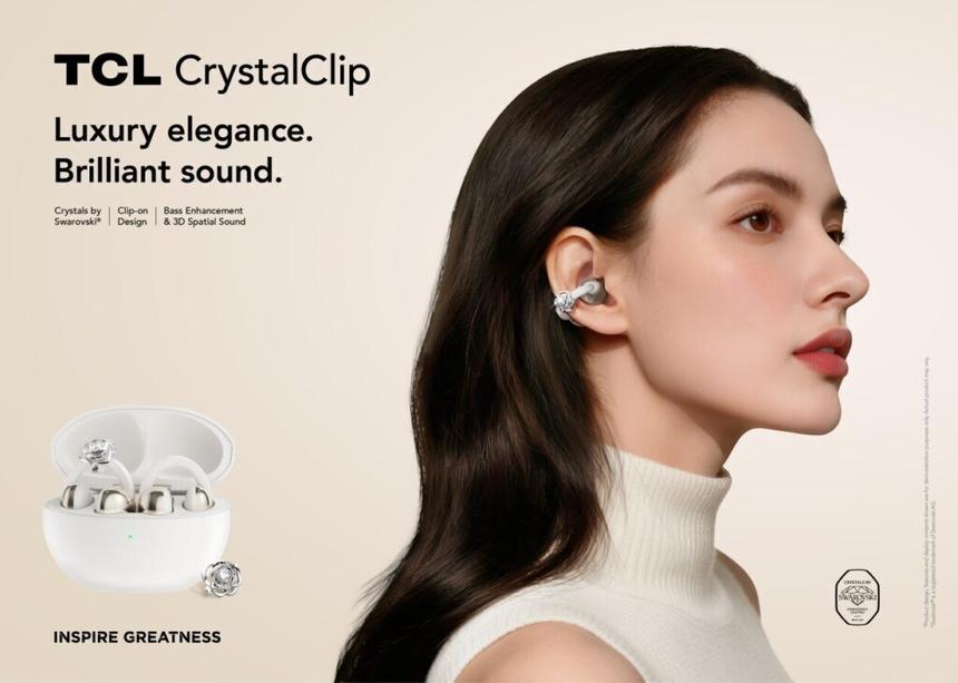 TCL представила наушники-украшение CrystalClip с кристаллами Swarovski