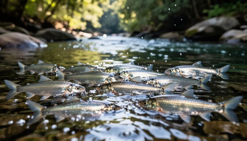 Российские ученые впервые применили дроны для подсчета корма для рыб в Енисее