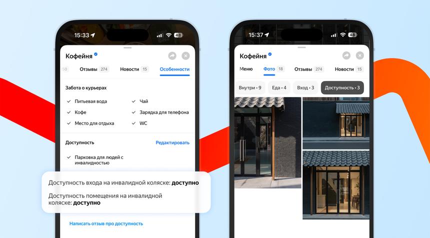 Яндекс Карты с помощью ИИ отметили входы, доступные для людей на инвалидных креслах
