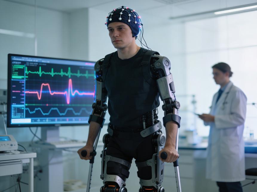 Ходьба силой мысли: как российские экзоскелеты перепрошивают поврежденный спинной мозг