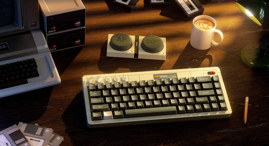 8BitDo показала клавиатуру в честь 50-летия Apple в стиле старых ПК