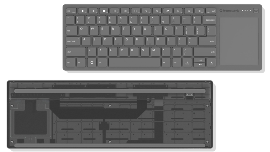 Framework создала клавиатуру с тачпадом