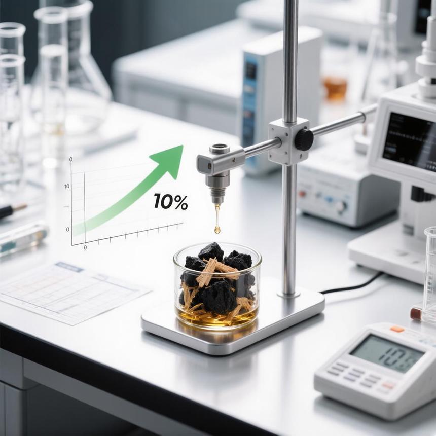 Учёные ТПУ ускорили переработку угля на 10% с помощью опилок и масла