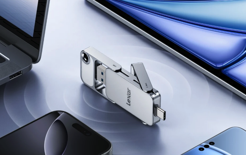 Lexar выпустила компактный SSD с двумя разъёмами: USB-C и USB-A