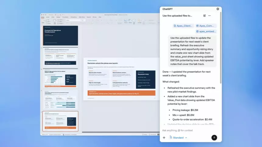 ChatGPT появился в Microsoft PowerPoint