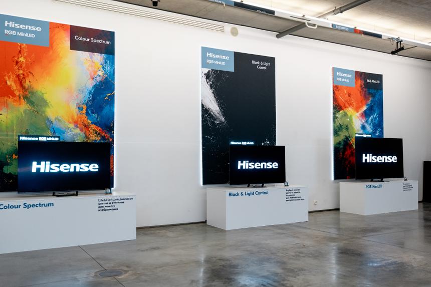 Hisense представил в России телевизоры с подсветкой RGB MiniLED