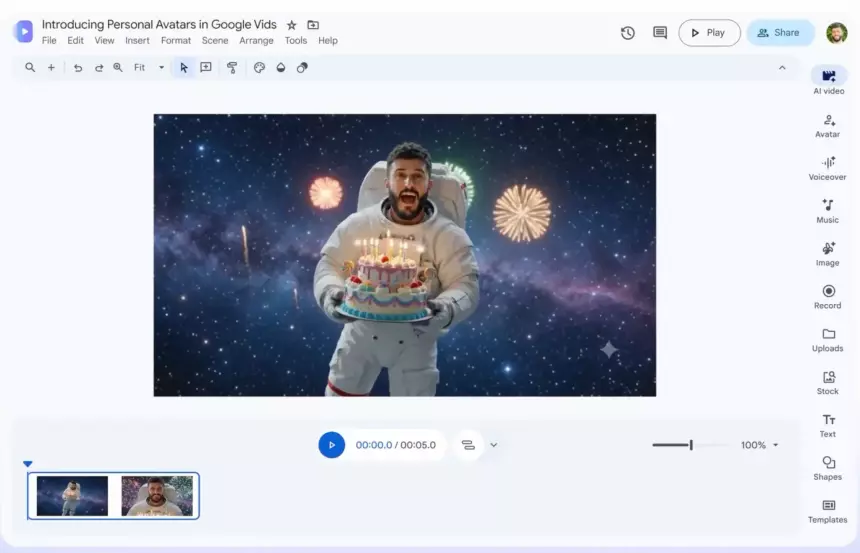 Google Vids научился создавать видео с цифровыми двойниками. Вашим тоже